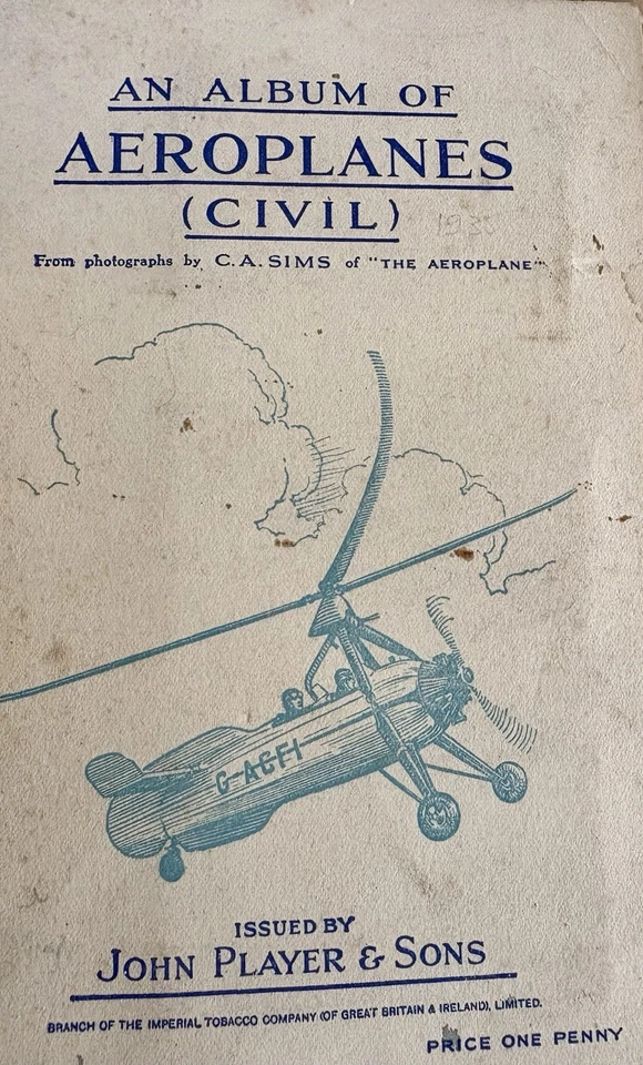 Aeroplanes ( Civil) a full album of Players cigarette cards issued 1935 - Image 1 of 1