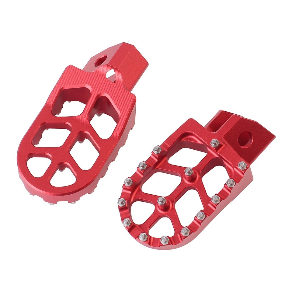 Billet Wide Foot Pegs Red Footrest For Yamaha XT250 YZ125 YZ80 WR250 TTR90 125 Foto 1 de 4