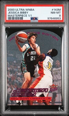 2000 Fleer Ultra WNBA Jessica Bibby #143M Masterpiece 1/1 PSA 8 Liberty - Image 1 of 2