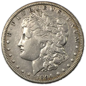 1894-O Morgan Silber Dollar vz sehr schön gereinigt 1 $ Münze New Orleans Mint - Bild 1 von 2