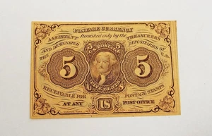 1862 5c Civil War Fractional Union Currency FR# 1230  First Issue With Monogram - Picture 1 of 2