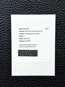 2024-25 Panini Immaculate All Pro Lineage Nikola Jokic Auto /15 Denver Nuggets - Bild 1 von 1