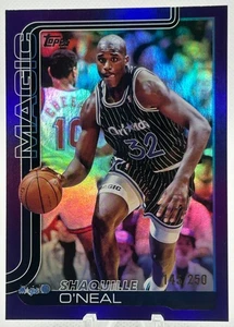 2025 Topps Shaquille O'Neal Purple Holo Foil /250 #260 Magic - Picture 1 of 2