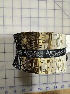 "CONCERTO" ROBERT KAUFMAN ARTISAN BATIK JELLY ROLL 40-2.5 INCH STRIPS - Picture 1 of 9