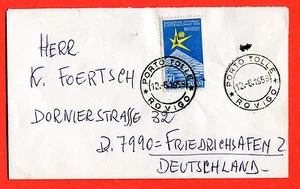 1958 ESPOSIZ.BRUXELLES £.60 ISOLATO su lettera x ESTERO in tariffa (2869-b90) - Picture 1 of 2