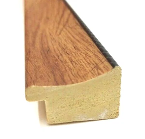 1 1/4" WIDE EMAFYL PICTURE FRAME MOLDING 100 FT BUNDLE WOODGRAIN FINISH  SCOOP - Picture 1 of 4