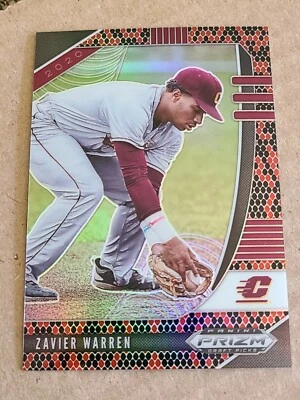 Zavier Warren 2020 Panini Prizm Draft Pick Snakeskin Print 24/25 Brewers  - Image 1 of 4