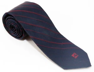 Boeing 727 Skinny Necktie Airline Navy Blue Stripe Logo Vintage 56" X 3" Retro - Picture 1 of 7
