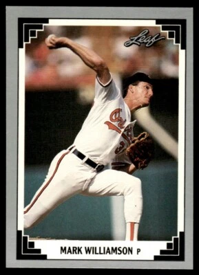 1991 Leaf #21 Mark Williamson Baltimore Orioles - Image 1 of 2