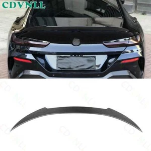 For BMW 8 Series 2020-22 V-Style Carbon Fiber Rear Trunk Spoiler Wing Flap Strip - Foto 1 di 9