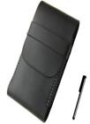 New black leather case pouch for Nokia C7 + STYLUS PEN zx01.