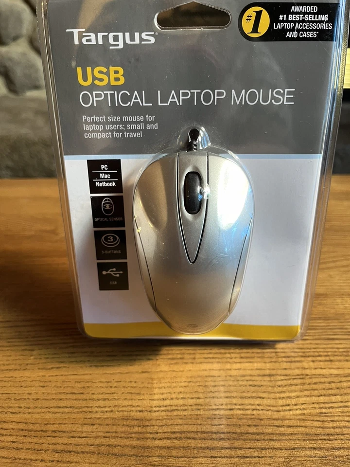 Targus Mouse  Optical USB Laptop Mouse Compact Travel New Sealed Case - Image 1 of 4