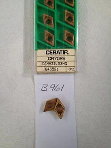 10 NEUE CERATIP DCMH (DCMT) 32,52 HQ HARTMETALLEINSÄTZE. GRADE: CR7025 {B961} - Bild 1 von 1