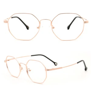 Flexible Memory Metal Eyeglass Frames Bendable Unbreakable Gold Silver Unisex - Picture 1 of 17