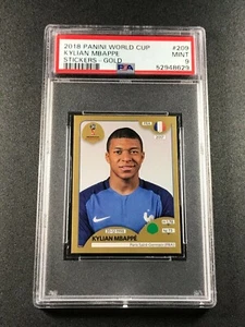 KYLIAN MBAPPE 2018 PANINI WORLD CUP STICKERS #209 GOLD ROOKIE RC PSA 9 - Bild 1 von 4
