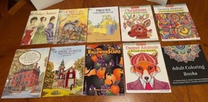 Lot of 10 mostly adult coloring books with much detail requiring colored pencils - Picture 1 of 22