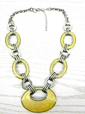 Collar Crema Lia Sophia Eslabón de Cadena Madreperla Iridiscencia Ovalado 20-22.5" Foto 1 de 4