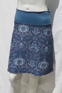 CARVE DESIGNS US Gr. S marineblau gedrucktes Trikot zum Anziehen einer Linie ROWAN Sommerrock NEUWERTIG - Bild 1 von 6