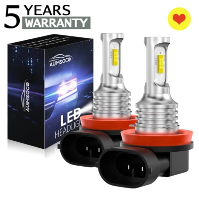 H11 LED Headlight Super Bright Bulbs Kit 10000K White 330000LM High/Low Beam - Image 1 of 4