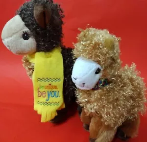 LlAMA ALPACA Set Of 2 Plush 11" & 8’’ Cute Stuffed Animals You ABC Unique Toys - Picture 1 of 20