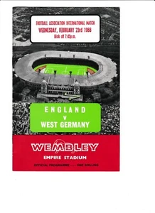 1966 England v West Germany International Football Programme vintage rare - Picture 1 of 1