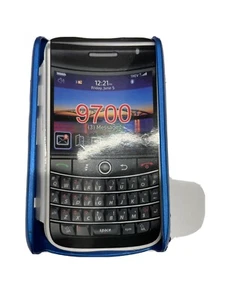 BlackBerry Bold 9700 9020 9780 Hard Case Skin Cover Holder Bumper Fascia Blue - Picture 1 of 3