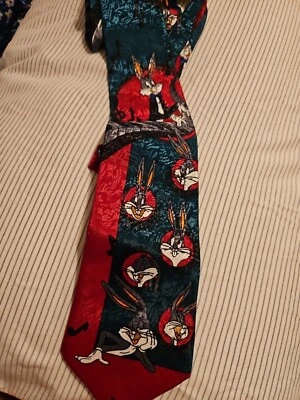 Musical Bugs Bunny-MEN'S NECKTIE Looney Tunes Vintage Tie New With Tag - Image 1 of 4