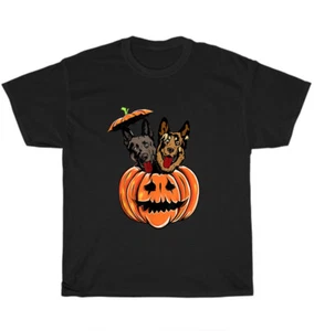 German Shepherd in Scary Pumpkin Dog Lovers Halloween Party T-Shirt Unisex Gift - Picture 1 of 4