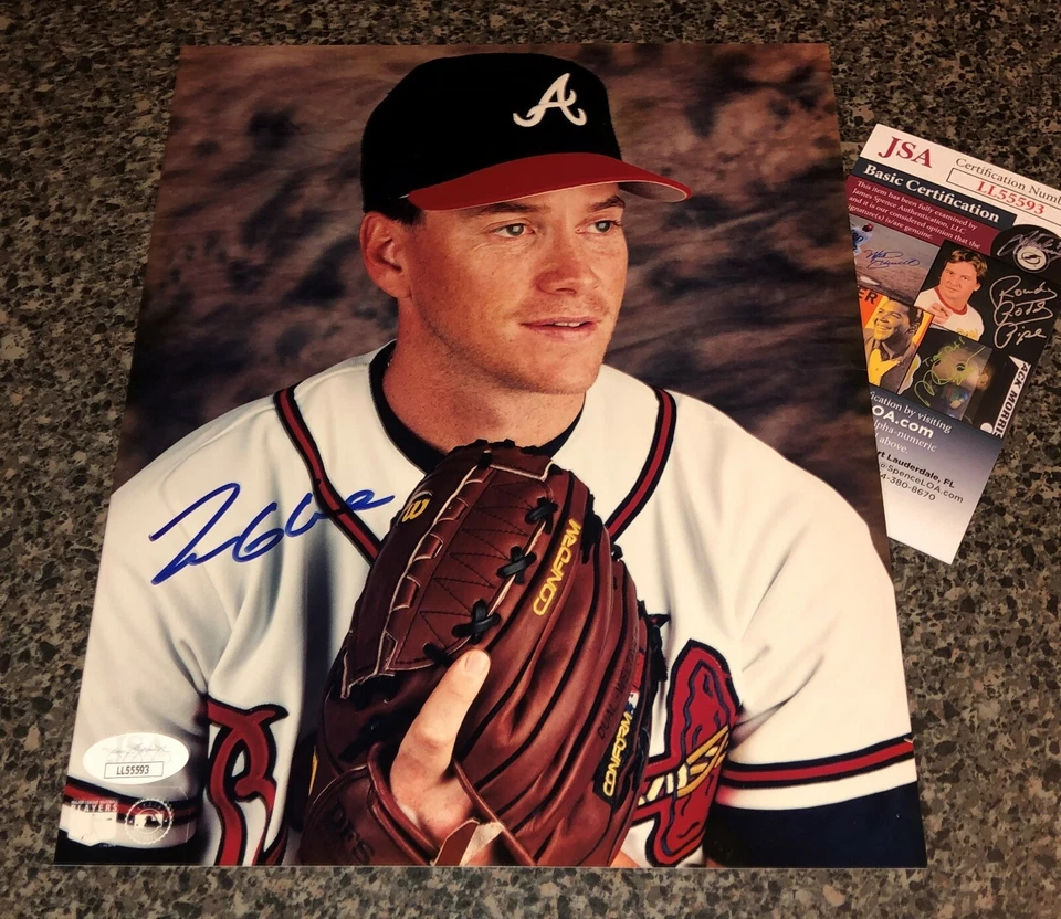 TOM GLAVINE SIGNED 8X10 PHOTO JSA AUTOGRAPH ATLANTA BRAVES BASEBALL  - Image 1 of 1