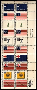 GTSTAMPS US Sc #1345-54 MNH 1968 Flags - Plate Blk of 20 Upper Right #30045 - Picture 1 of 1
