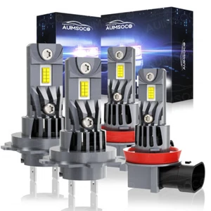 H7 H11 LED Headlight KIT Combo Bulbs 10000K High Low Beam Super Bright White - Picture 1 of 13