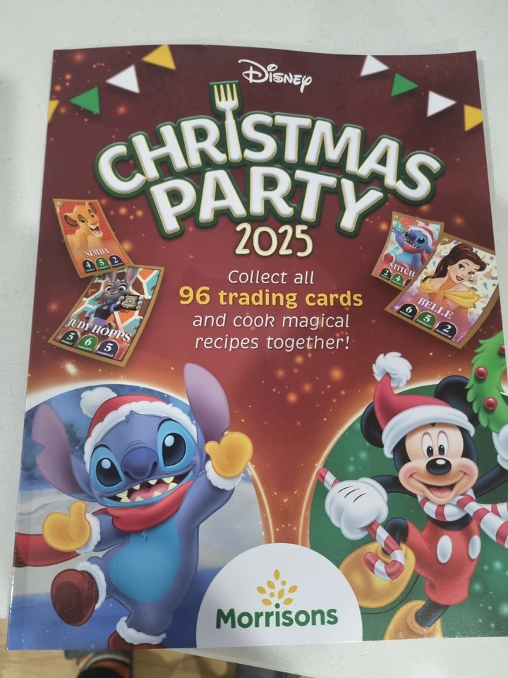Morrisons Disney Christmas Party Collectors Card Album & Full Set of 96 Cards - Image 1 of 3