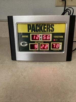 NFL Greenbay Packers Marcador Escritorio Despertador Digital Mes Fecha Foto 1 de 4
