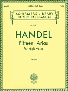 Handel Fifteen Arias for High Voice (HL50261330) - Picture 1 of 1