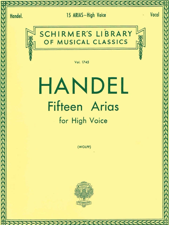 Handel Fifteen Arias for High Voice (HL50261330) - Image 1 of 1