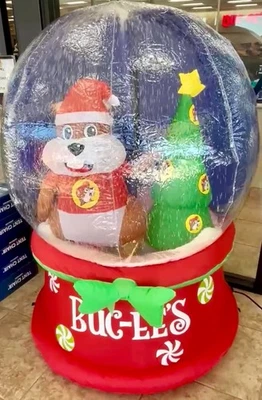 Buc-ee's NEW INFLATABLE 5ft Christmas Snow Globe 2025! Holiday - Image 1 of 4