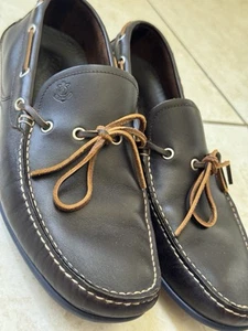 Salvatore Ferragamo Moccasins Slip On Brown Leather Men's Size 9,5 - Picture 1 of 7