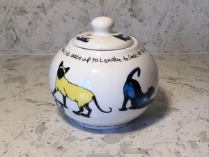 Paul Cardew Katze Tee Zuckerdose mit Deckel 4" Durchmesser x 4" hoch - Bild 1 von 7