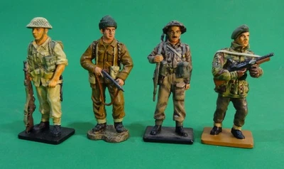 DEL PRADO X 3 Figures & 1 X Unknown  1/30 British WWII unboxed but Excellent. - image 1 of 3
