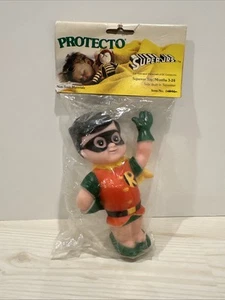 Protecto Super Jrs. Robin Squeeze Toy DC Comics VINTAGE Sealed Batman Boy Wonder - Picture 1 of 4