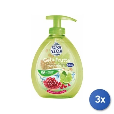 3X Gel Douche Frais & Propre 300 ML. Grenade Citron Vert - Photo 1/3