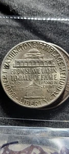1946 Booker T Washington Silver Commemorative Half Dollar - Picture 1 of 2
