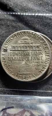 1946 Booker T Washington Silver Commemorative Half Dollar - Image 1 of 2