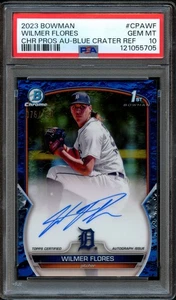BB - 2023 - Bowman Chrome - Blue Crater Ref - Wilmer Flores - #CPAWF - PSA 10 - Bild 1 von 2