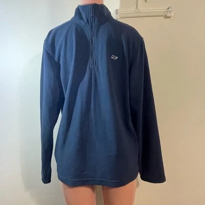 Vineyard Vines Men's Medium Martha's Vineyard Blue mock quarter zip pullover - Image 1 of 4