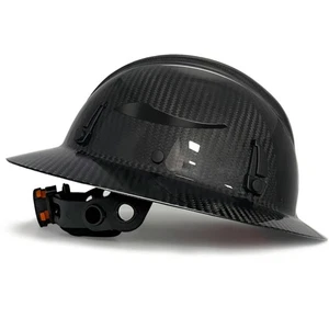 Cascos duros de ala completa de fibra de carbono hechos de casco de seguridad de fibra de carbono 6 puntos S... - Imagen 1 de 7