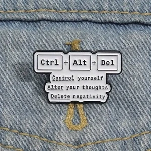Strg + Alt + Del Emaille Pin - Computer Humor - Steuerung Alter Löschen IT Selbsthilfe - Bild 1 von 3
