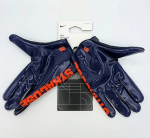 Syracuse Nike Vapor Jet Football Gloves Team Issued PE XXL 2XL DX5296-432 - Picture 1 of 3