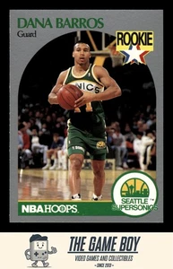1990-91 Hoops #274 Dana Barros Seattle SuperSonics RC - Picture 1 of 2