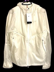 NEW Men’s Size Large Nike STORM-FITADV Run Division White Running Hood Jacket - Picture 1 of 3